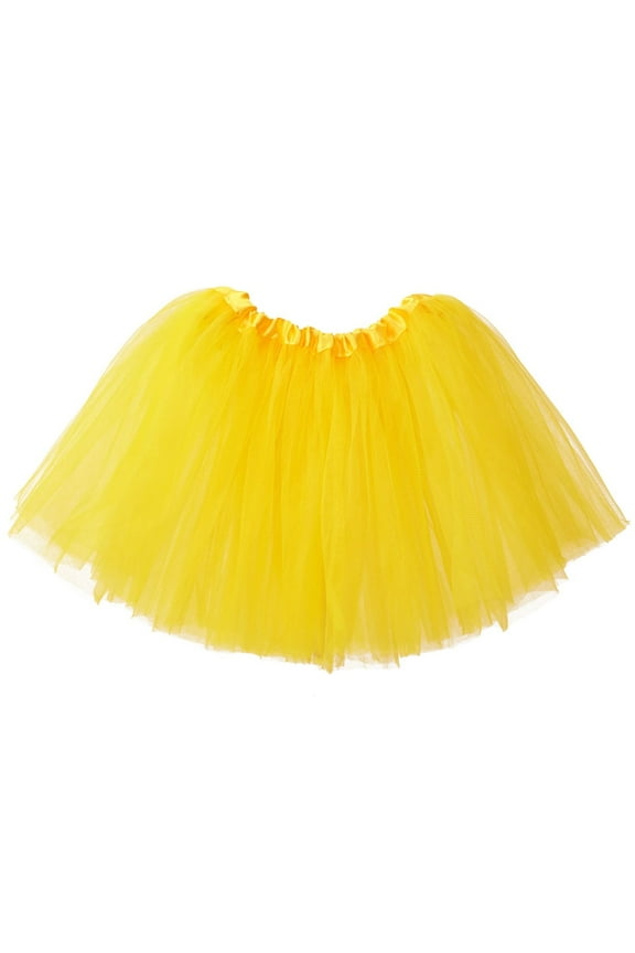 Big Girls Tutu 3-Layer Ballerina (4T - 10yr) Skirt - Yellow