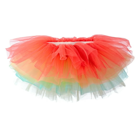 My Lello Women's Teen Adult 10 Layered Fluffy Ballet Tulle Tutu Skirt - Sorbet Pastel