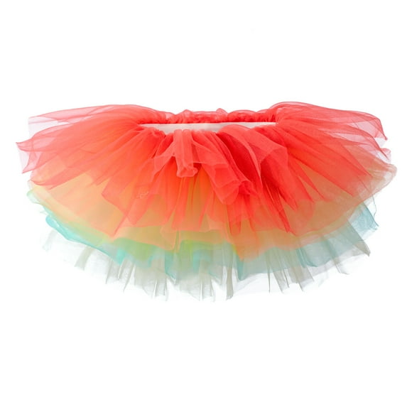 My Lello Women's Teen Adult 10 Layered Fluffy Ballet Tulle Tutu Skirt - Sorbet Pastel