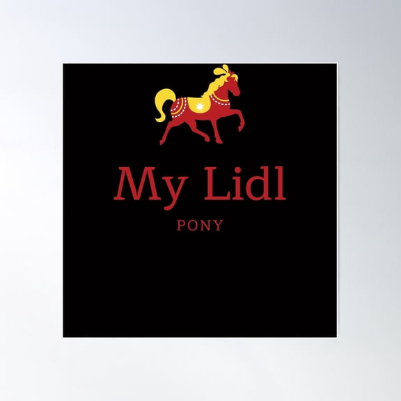 My Lidl Ponny Poster Wall Art, Modern Wall Decor For Living Room Bedroom, 16x16 UNFRAMED