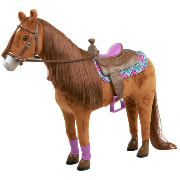 My Life As 18-Inch Palomino Horse Kids Toy, Brown/Purple/Blue