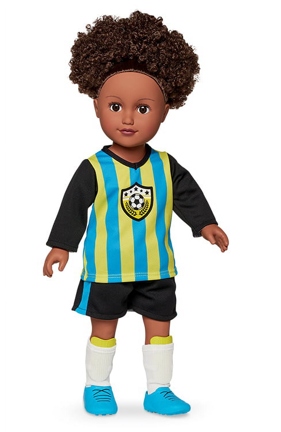My Life As 18 inch Soccer Captain Doll Dark Brown Hair