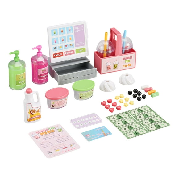 My Life As 39-Piece Plastic Bubble Tea Play Set for 18 Dolls, Multi-Colored