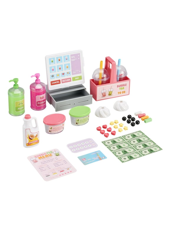 My Life As 39-Piece Plastic Bubble Tea Play Set for 18 Dolls, Multi-Colored