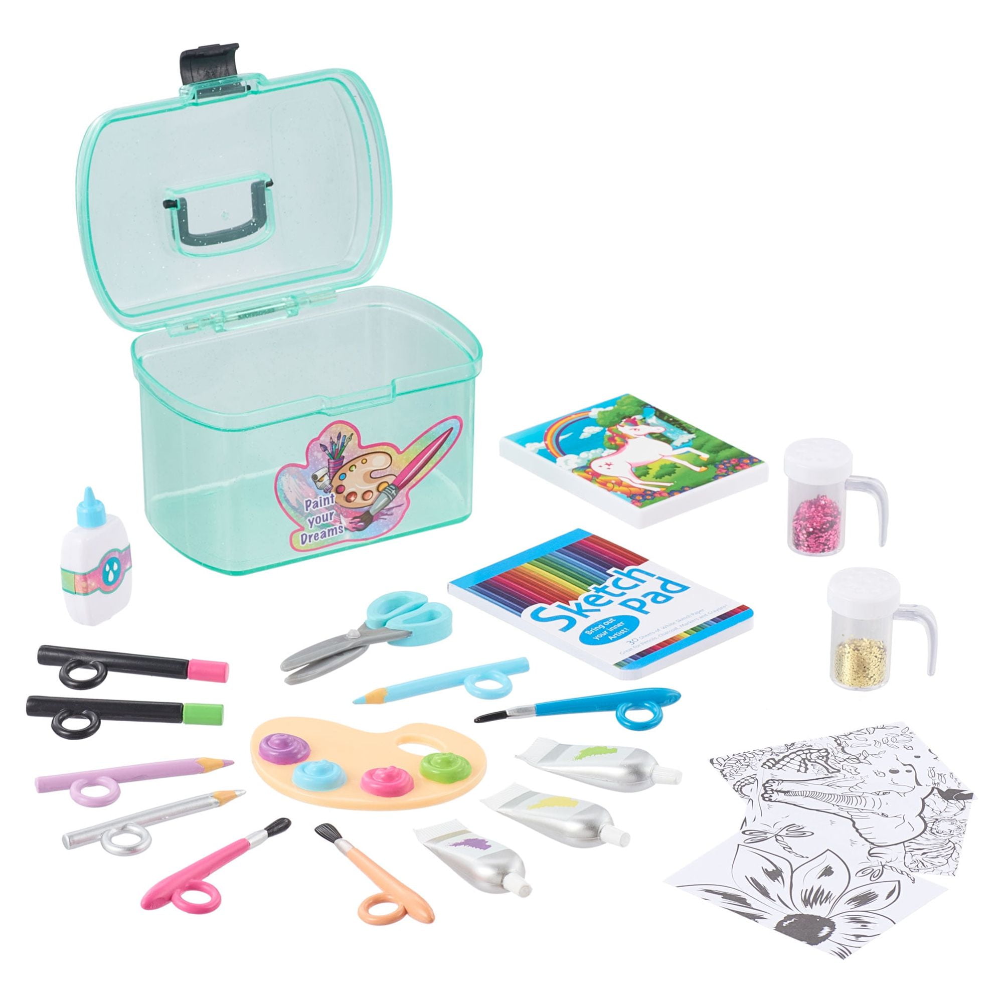My Life As Art Bin Play Set for 18-Inch Dolls, 22 Pieces
