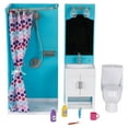 thumbnail image 1 of My Life As Bathroom Play Set with Shower and Light-up Vanity for 18" Doll, 17 Pieces, 1 of 5