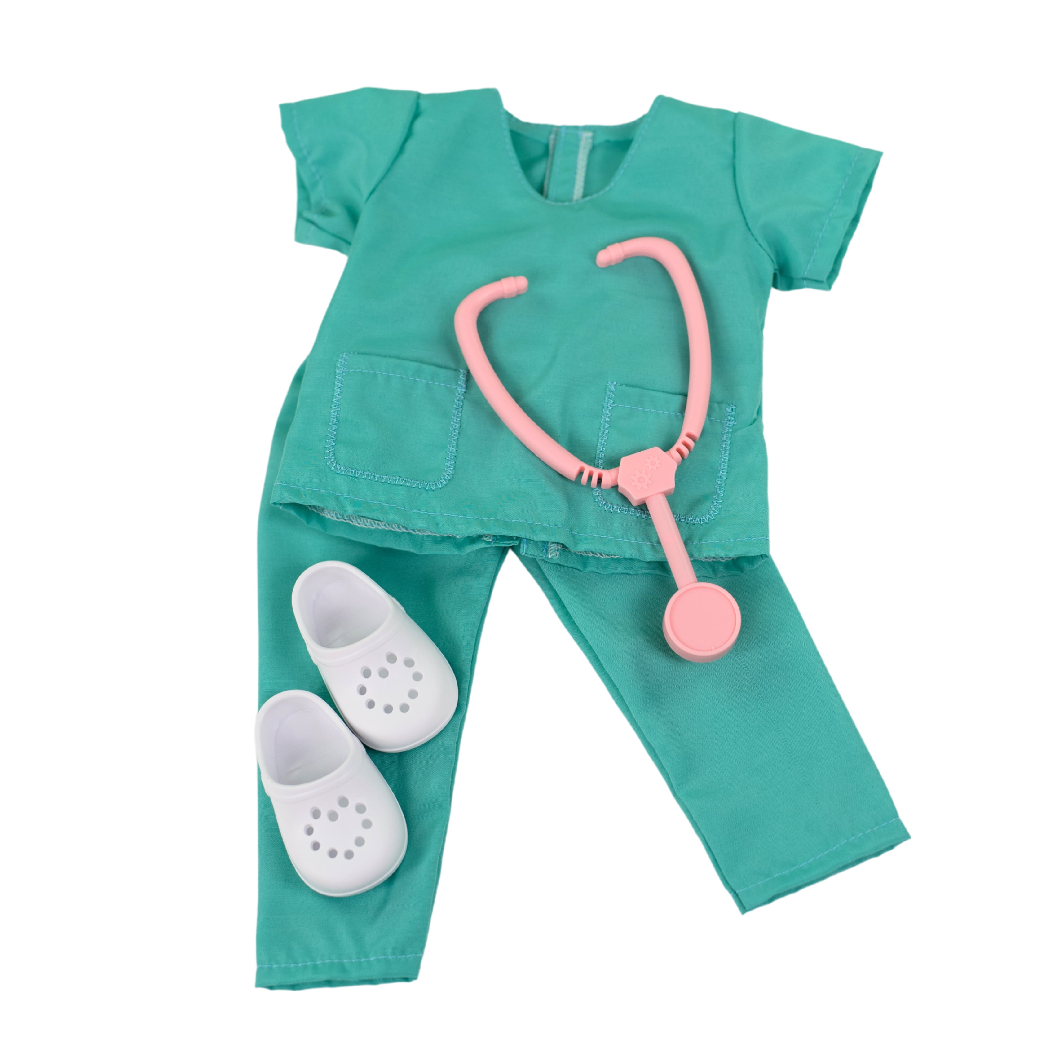 My Life As Doctor Fashion Set for 18-inch Doll, 7 Pieces Included; Blue and White Color