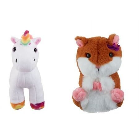 My Life As Doll 2 Pack Plush Pet Bundle, Includes Fluffy Hamster, and Rainbow Unicorn for 18" Dolls, 2 Pieces
