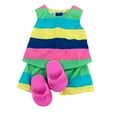 thumbnail image 1 of My Life As Everyday Fashion Shorts Set for 18-inch Doll, 3 Pieces Included, Multicolor Wide Stripe, 1 of 9