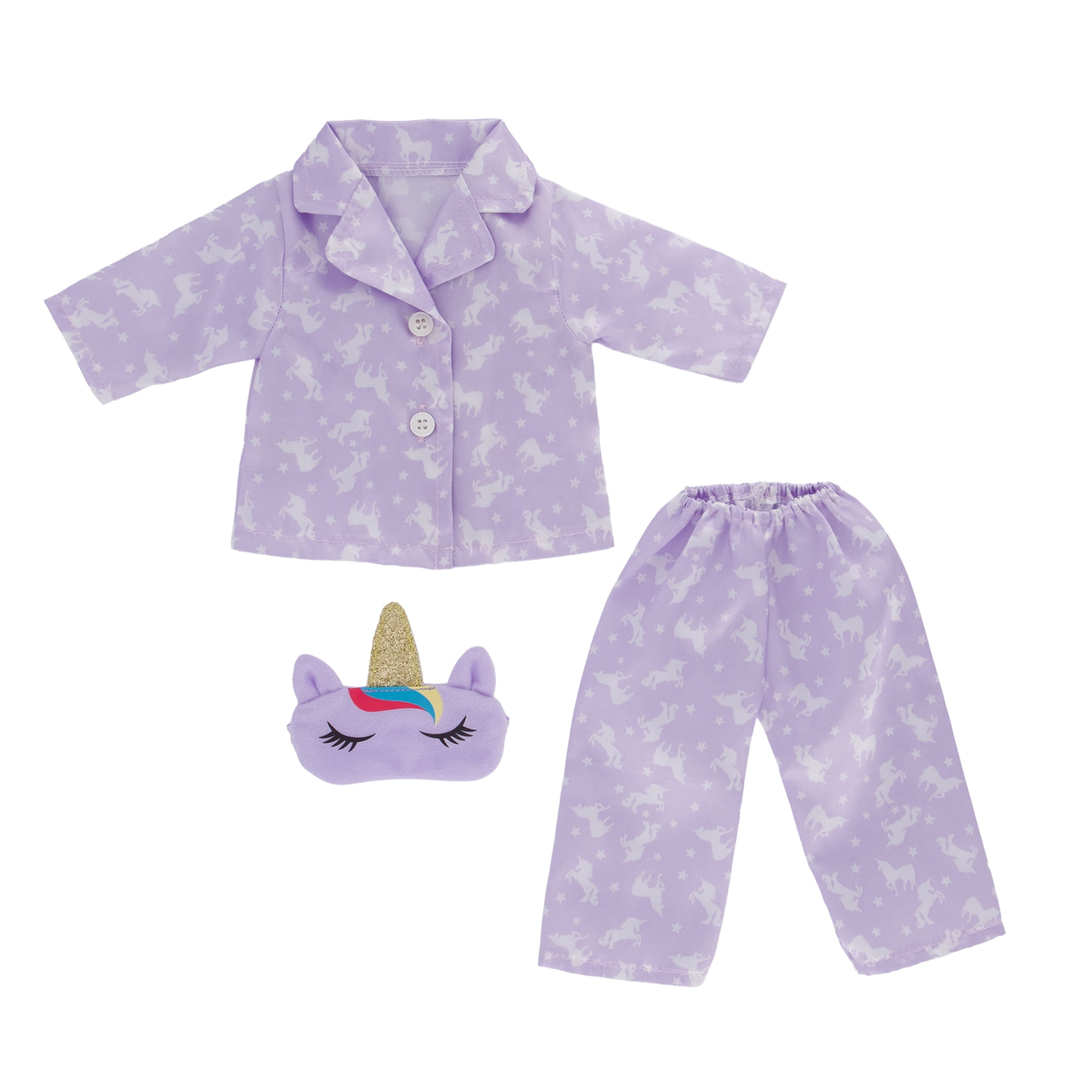 My Life As Unicorn Pajama Fashion Set for 18-Inch Dolls, 3 Pieces