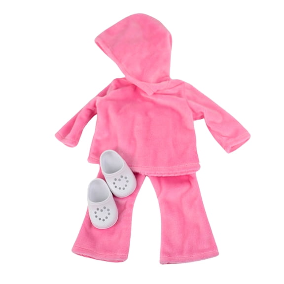 My Life As Loungewear Fashion Set for 18-inch Doll, 3 Pieces Included, Solid Pink