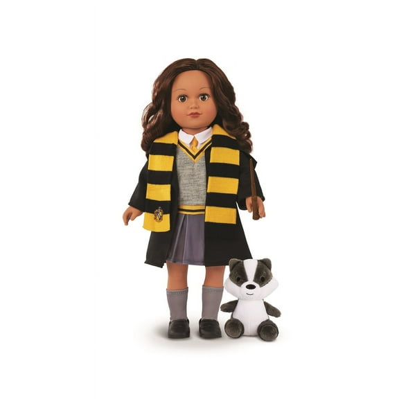 My Life As Harry Potter Hufflepuff Posable 18-inch Doll, Brunette Hair, Brown Eyes