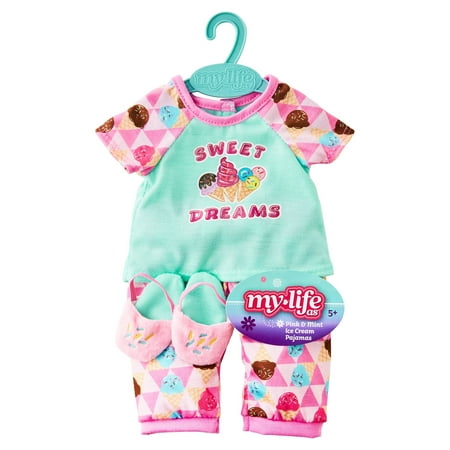 product image of My Life As Pink & Mint Ice Cream Pajamas for 18” Doll