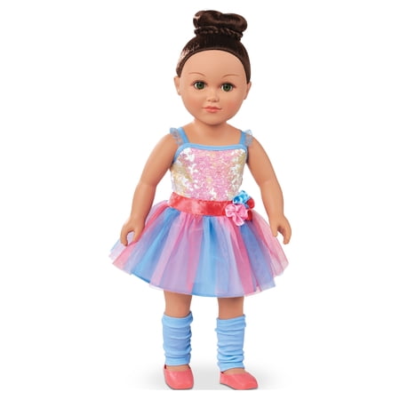 My Life As Poseable Ballerina 18” Doll, Brunette Hair, Green Eyes