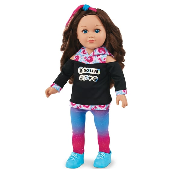 My Life As Poseable Content Creator 18 Inch Doll, Brunette Hair, Blue Eyes