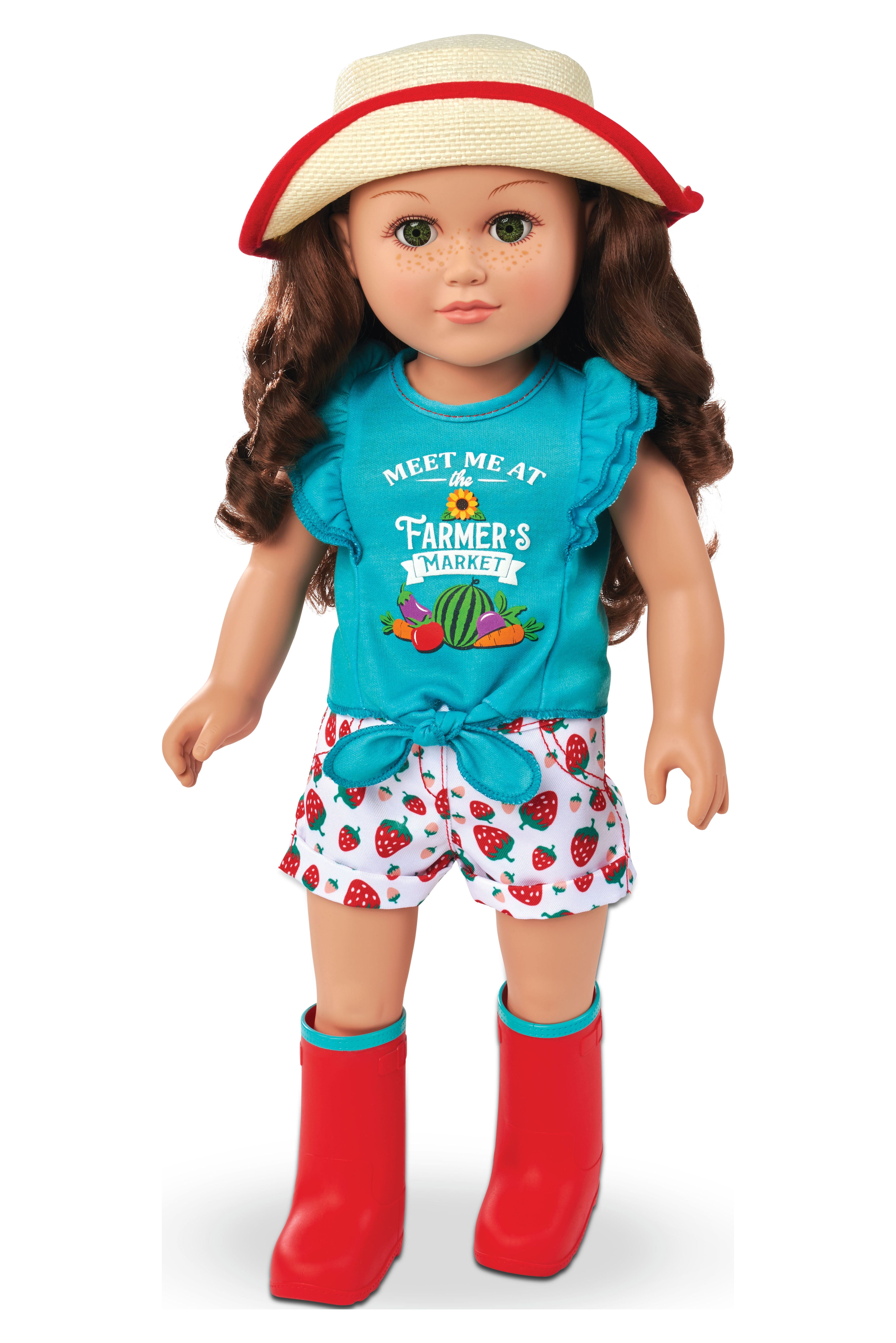My Life As Poseable Farmer 18 Inch Doll, Brunette Hair, Green Eyes