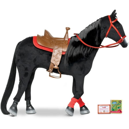 My Life As Poseable Horse Doll Accessories with Bridle, Black, 21", 7 Pcs