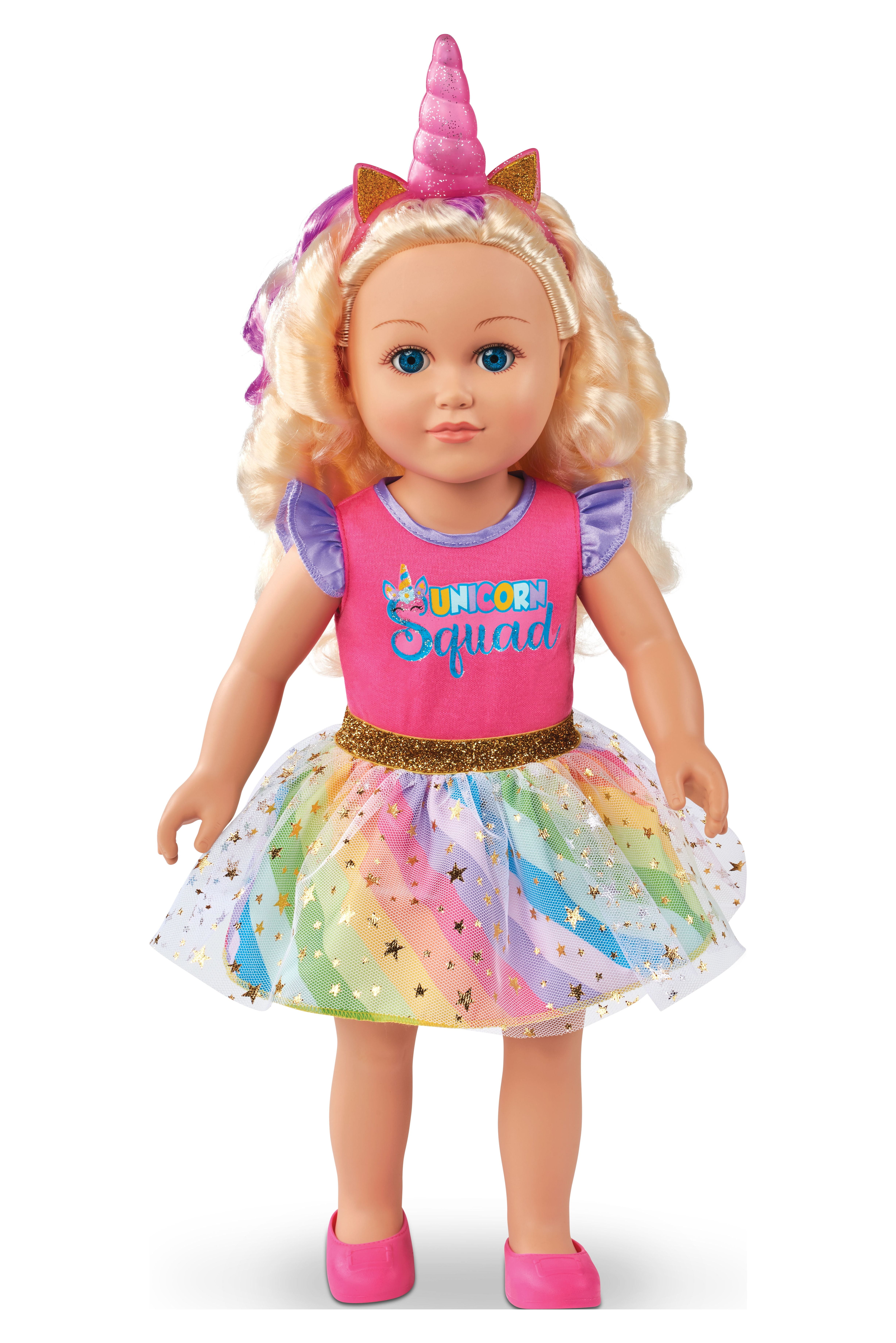My Life As Poseable Unicorn Trainer 18" Doll, Blonde Hair, Blue Eyes, Light Skin Tone