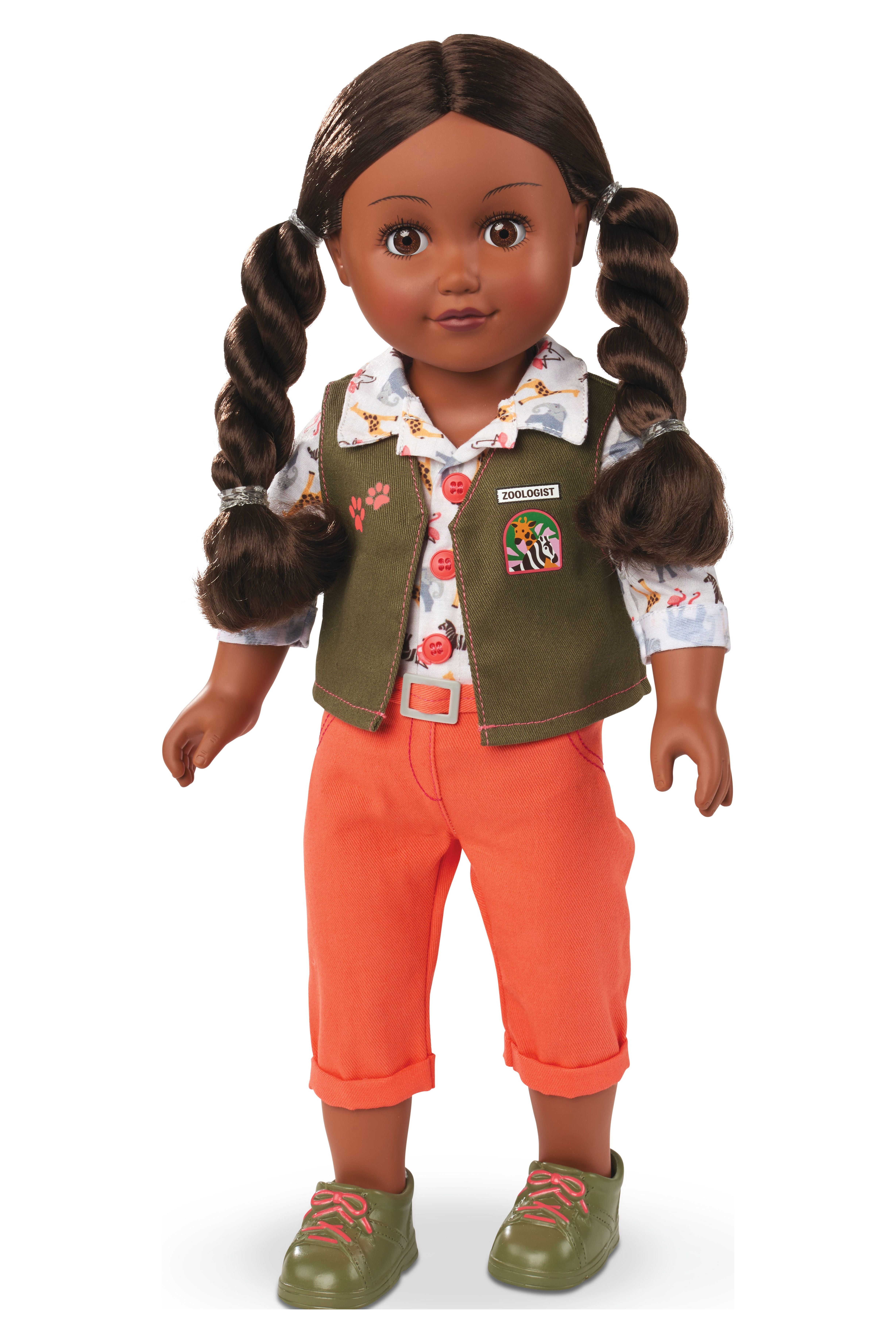 My Life As Poseable Zoologist Dark Brown Hair Fashion Doll
