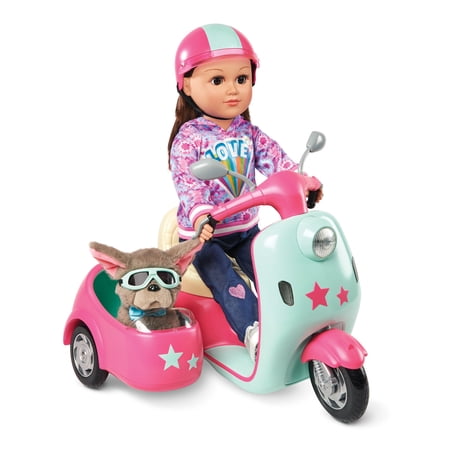 My Life As RC Scooter with Detachable Sidecar, 18” Doll, Multi-Color, Children Age 5+