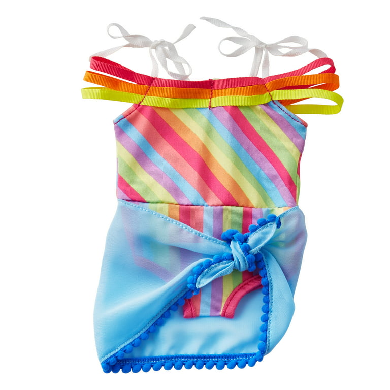 My Life As Rainbow Swimsuit with Cover-up for 18” Doll - Walmart.com