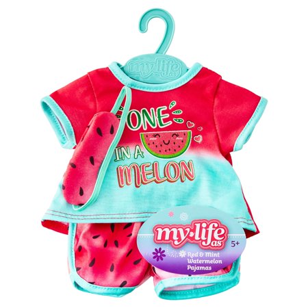My Life As Red & Mint Watermelon Pajamas for 18” Doll