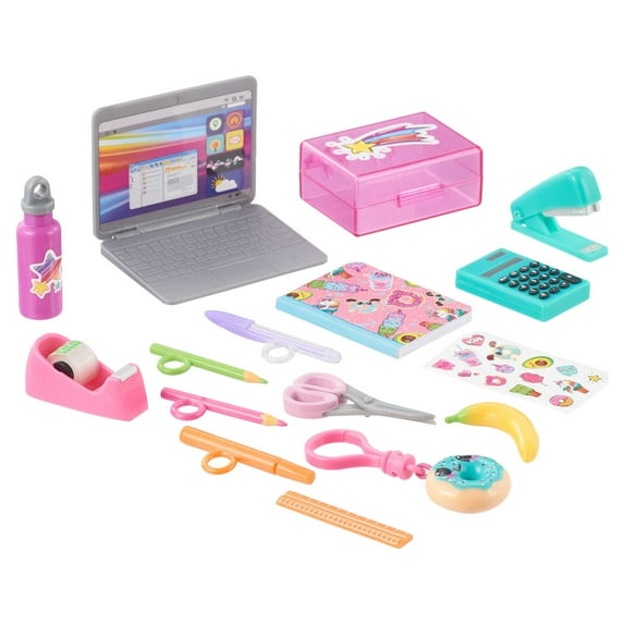 My Life As School Supplies Accessory Play Set for 18 inch Dolls, 16 Pieces