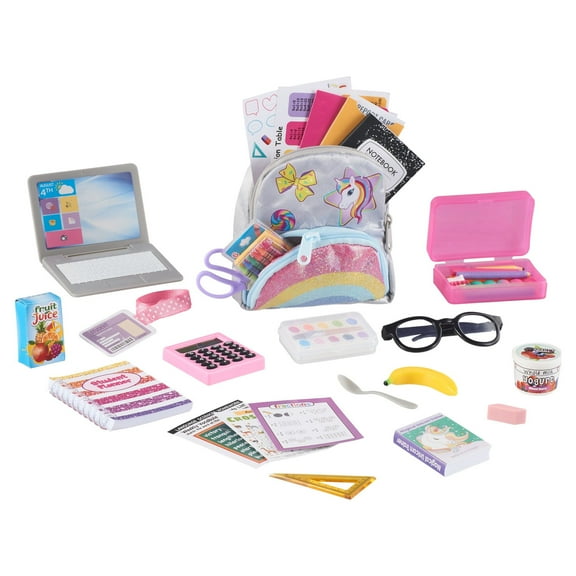 My Life As School Supply Play Set for 18 inch Dolls, Multicolored