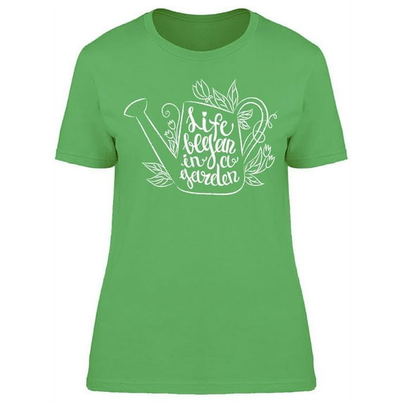 My Life Began In A Garden T-Shirt Women -Image by Shutterstock, Female 3X-Large