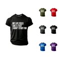 thumbnail image 1 of My Life Feels like A Test I Didn't Study for Graphic Tees Men Summer Short Sleeve Crewneck Funny Quote T Shirts, 1 of 4