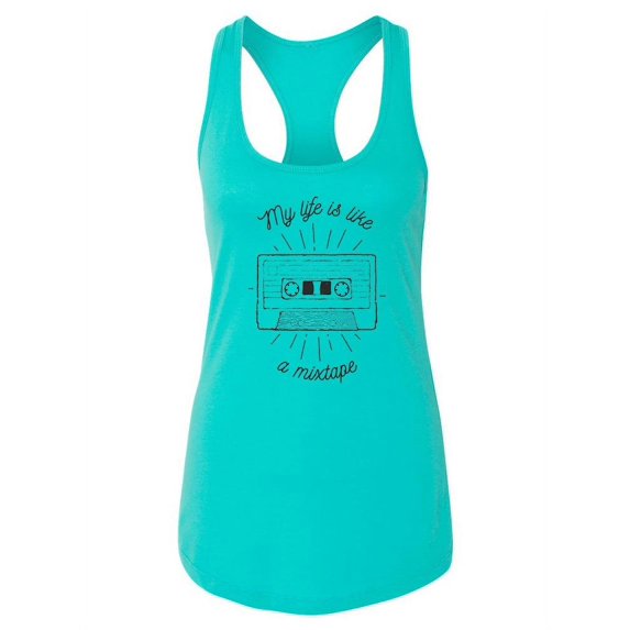 My Life Is Like A Mixtape Quote Tank Women -Image by Shutterstock, Female x-Small