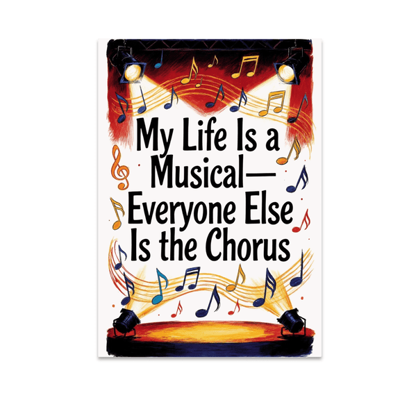 My Life Is a Musical-Theatre Wall Decor - Musical Theatre Enthusiast - 13x19 Poster Print