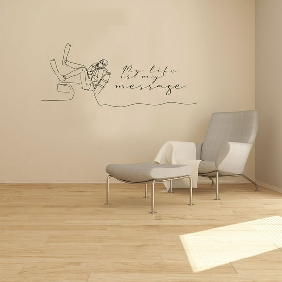 My Life Message Quote Snorkeling Snorkel Diving Swimming Underwater Vinyl Design Wall Sticker Wall Art Wall Decal Boy Girl Kid Room Pool Area Bedroom Home Decor Stickers Decoration Size (6x10 inch)
