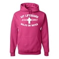 thumbnail image 1 of My Lifeguard Walks on Water Jesus Christ Bible | Mens Inspirational/Christian Hooded Sweatshirt Graphic Hoodie, Fuschia, Large, 1 of 3