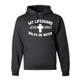 thumbnail image 1 of My Lifeguard Walks on Water Jesus Christ Bible | Mens Inspirational/Christian Hooded Sweatshirt Graphic Hoodie, Heather Black, Small, 1 of 3