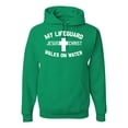thumbnail image 1 of My Lifeguard Walks on Water Jesus Christ Bible | Mens Inspirational/Christian Hooded Sweatshirt Graphic Hoodie, Kelly, 3XL, 1 of 3