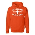 thumbnail image 1 of My Lifeguard Walks on Water Jesus Christ Bible | Mens Inspirational/Christian Hooded Sweatshirt Graphic Hoodie, Orange, X-Large, 1 of 3