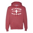 thumbnail image 1 of My Lifeguard Walks on Water Jesus Christ Bible | Mens Inspirational/Christian Hooded Sweatshirt Graphic Hoodie, Vintage Heather Red, X-Large, 1 of 3