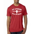 thumbnail image 1 of My Lifeguard Walks on Water Jesus Christ Bible | Mens Inspirational/Christian Premium Tri Blend T-Shirt, Vintage Red, 2XL, 1 of 3
