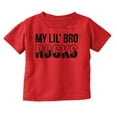 thumbnail image 1 of My Lil Bro Rocks Cute Brother Toddler Boy Girl T Shirt Infant Toddler Brisco Brands 12M, 1 of 6
