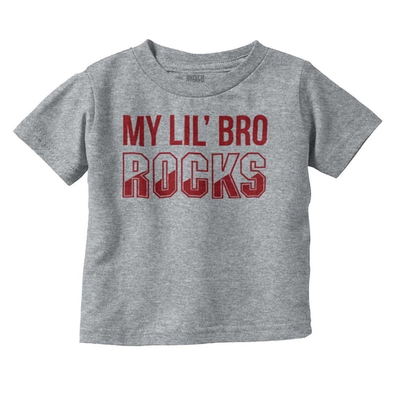 My Lil Bro Rocks Cute Brother Toddler Boy Girl T Shirt Infant Toddler Brisco Brands 2T