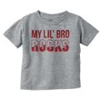 thumbnail image 1 of My Lil Bro Rocks Cute Brother Toddler Boy Girl T Shirt Infant Toddler Brisco Brands 3T, 1 of 6
