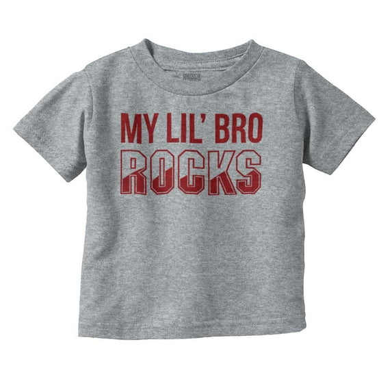 My Lil Bro Rocks Cute Brother Toddler Boy Girl T Shirt Infant Toddler Brisco Brands 3T