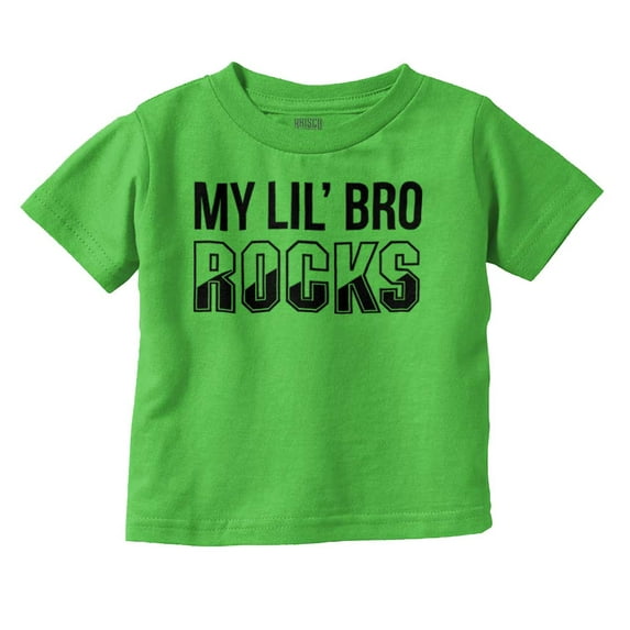 My Lil Bro Rocks Cute Brother Toddler Boy Girl T Shirt Infant Toddler Brisco Brands 4T