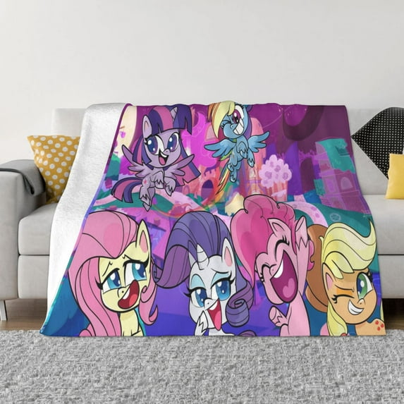 My Lit-Tle Pony Fleece Blanket Super Soft Cozy Throw Blanket Fuzzy Comfy Flannel Blanket Warm Plush Blankets And Throws For Couch, Sofa, Bed 60"X50"