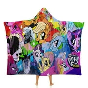 CPFUYMI My Lit-tle Pony Blanket Flannel Fleece Blanket Hooded Cloak Nap Quilt Bed Throws 40"x50"