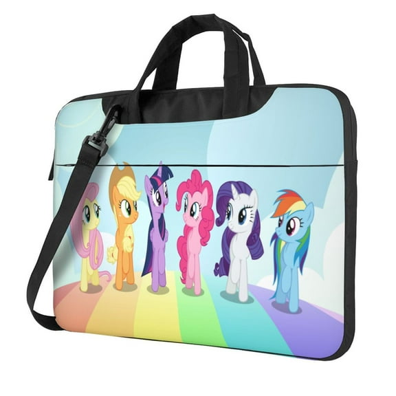 My Lit-tle Pony Laptop Bag with Extra Pocket Soft Carrying Handle & Shoulder Strap 13 inch