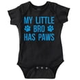 thumbnail image 1 of My Little Bro Has Paws Cute Pet Owner Romper Boys or Girls Infant Baby Brisco Brands 24M, 1 of 6