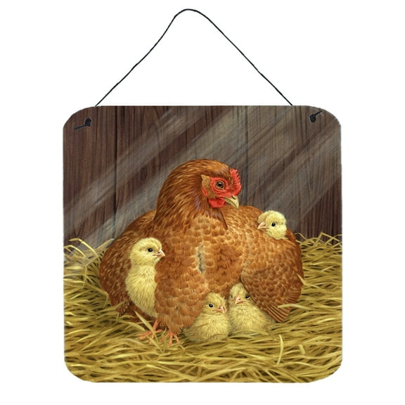 My Little Chickadees Hen with Chicks Wall or Door Hanging Prints