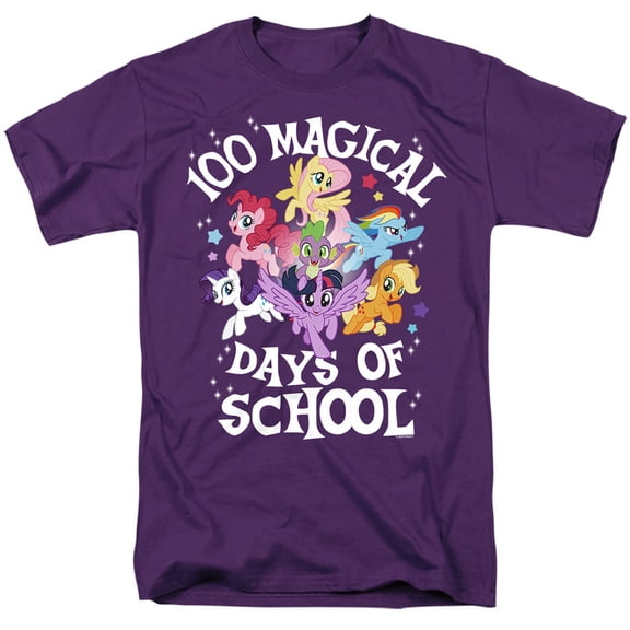 My Little Pony 100 Magical Days Unisex Adult T Shirt, Purple, Large